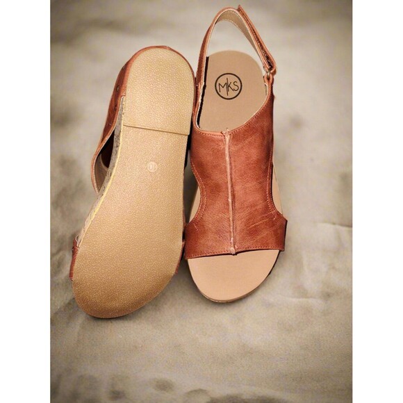 Women's Brown Wedge Platform Sandals - size 10 - Picture 5 of 5